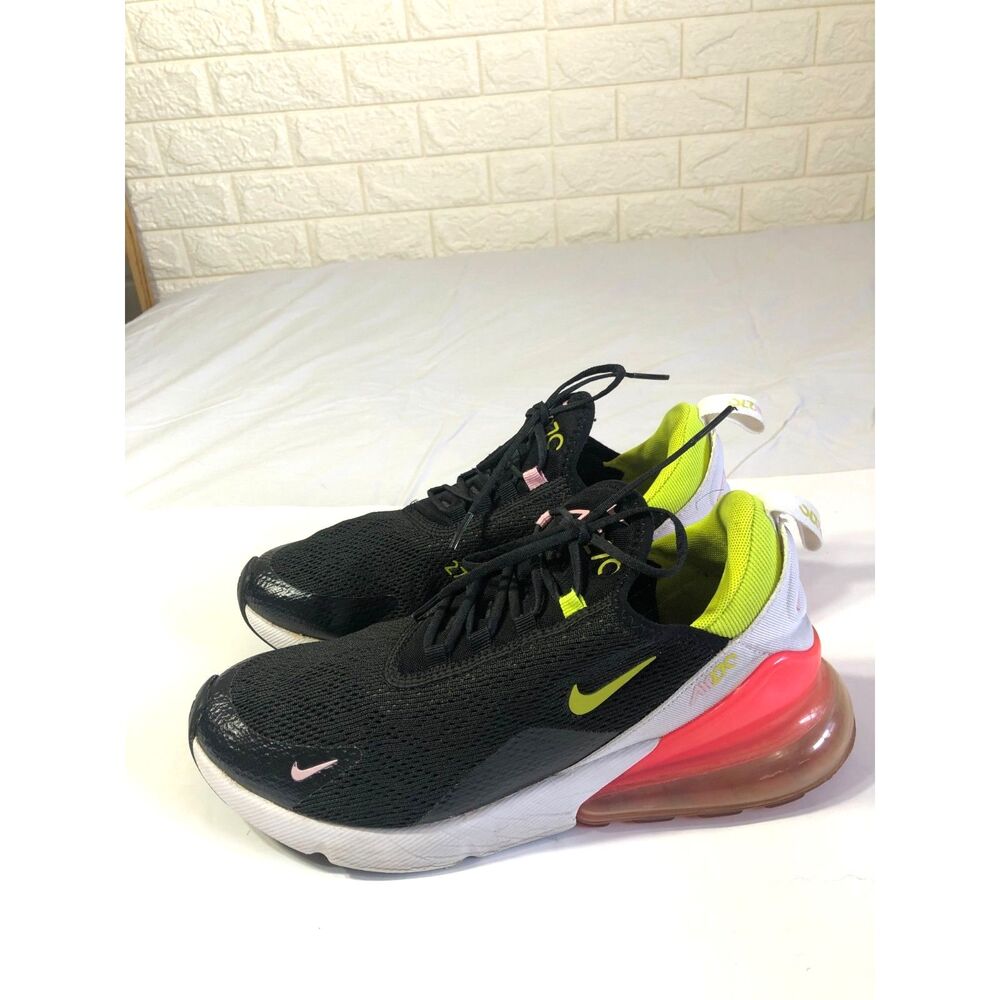 Nike Air Max 270 Black Cyber Pink Rise Running Shoes Womens Size 9 CI5770-001